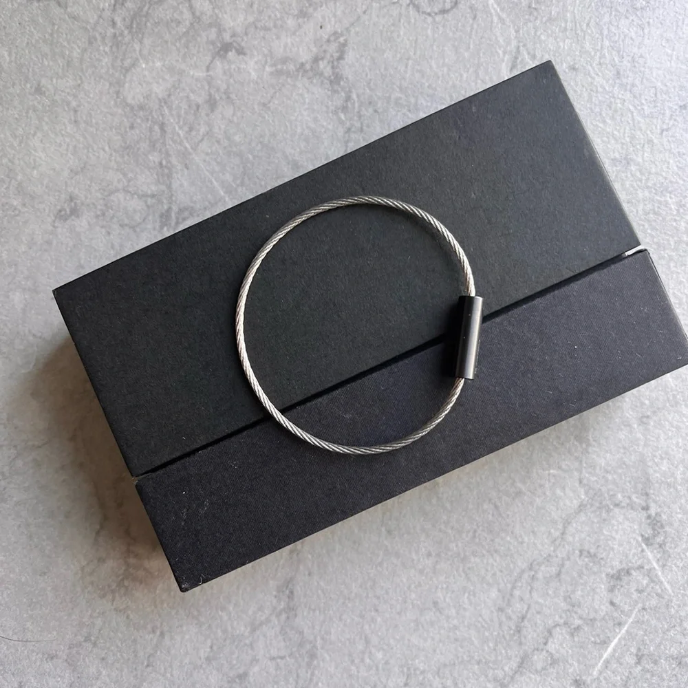 le gramme 5g Brushed Ceramic Cable Bracelet UNISEX